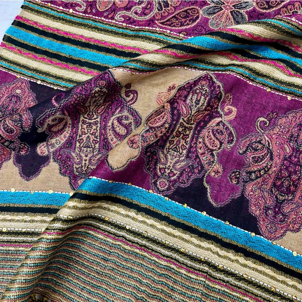 Croft & Barrow Embellished Fringed Scarf 27x70